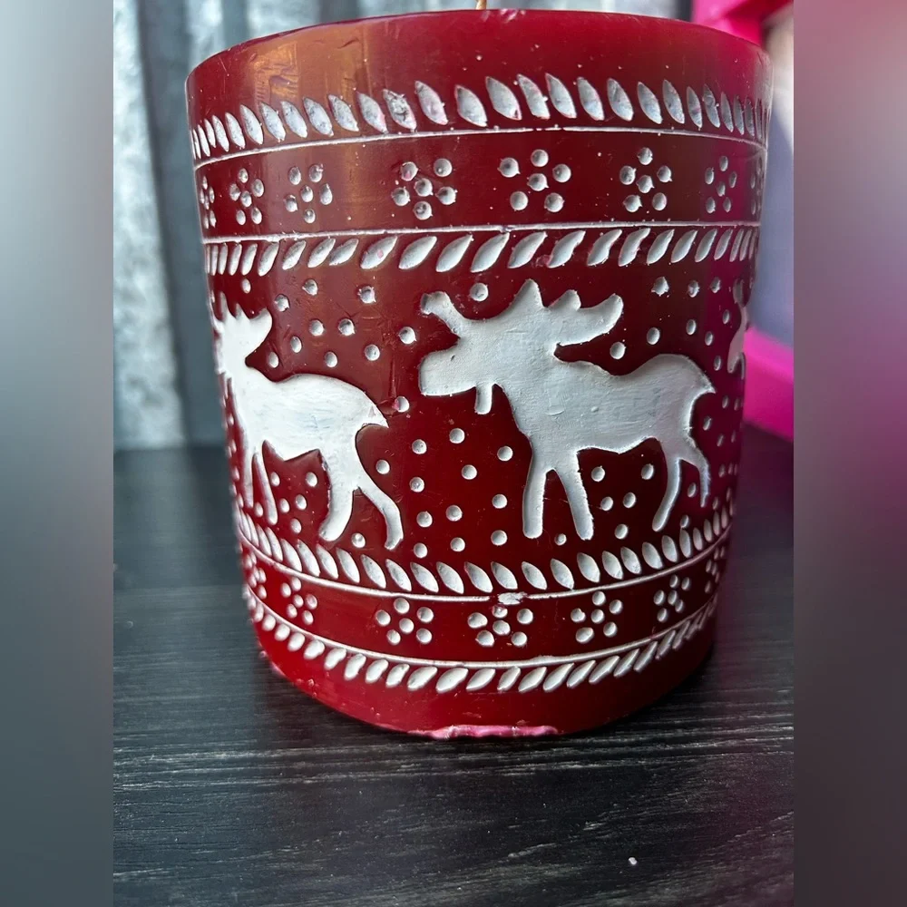 Sur La Table Moose Candle Cabin Lodge Christmas 3 Wick